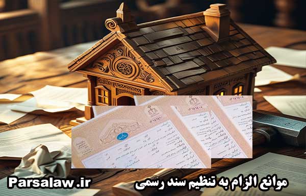 موانع الزام به تنظیم سند رسمی